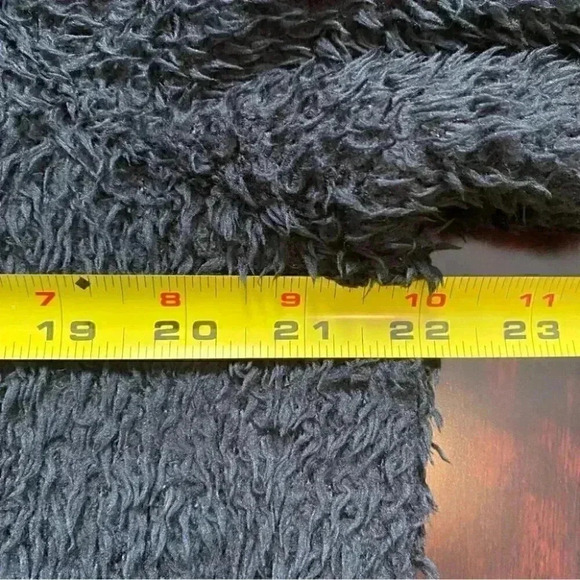 Calvin Klein Plush Sweater Cropped Fuzzy 1/4 Zip Pullover Black Size XL - Picture 11 of 16